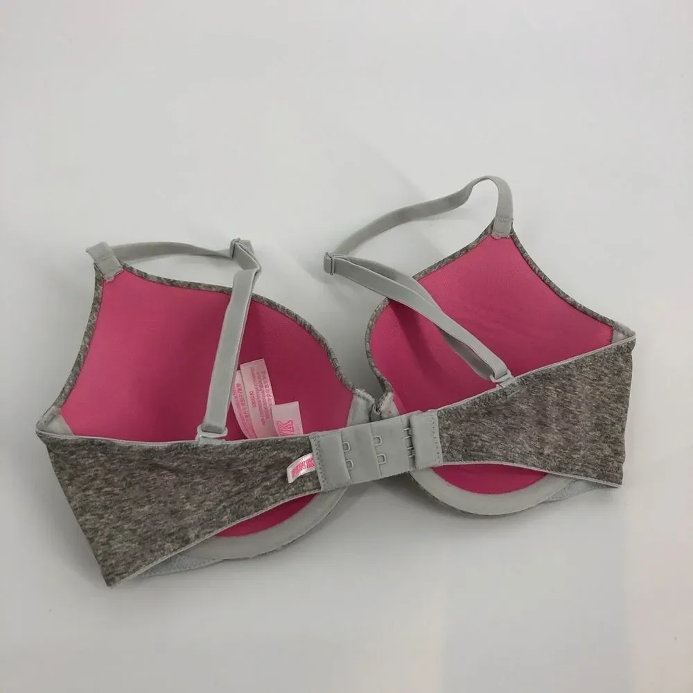 PINK by VS Wear Everywhere T-Shirt Lightly Lined Bra Gray Size‎ 32D